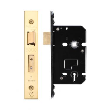 Click Here To Enlarge This Photo Of ZUKS364PVD - Zoo Hardware Architectural Heavy Duty 3 Lever Sashlock 64mm (45mm backset) PVD Stainless Brass