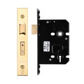 ZUKS376PVD - Zoo Hardware Architectural Heavy Duty 3 Lever Sashlock 76mm (57mm backset) PVD Stainless Brass
