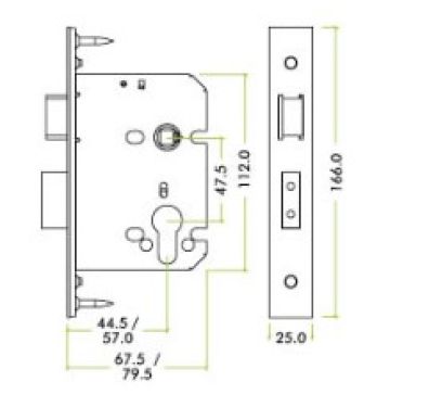 Click Here To Enlarge This Photo Of ZUKS76EPSS - Zoo Hardware Architectural Heavy Duty Euro Profile Sashlock 76mm (57mm backset) Satin Stainless Steel