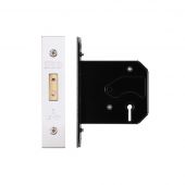 ZURD376SS - Zoo Hardware 3 Lever Replacement Deadlock 76mm (57mm backset) Satin Stainless Steel