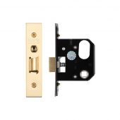 ZURNL64PVD - Zoo Hardware Replacement Mortice Nightlatch 64mm (45mm backset) PVD Stainless Brass