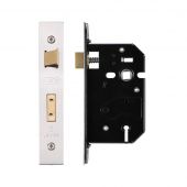 ZURS364SS - Zoo Hardware 3 Lever Replacement Sashlock 64mm (45mm backset) Satin Stainless Steel