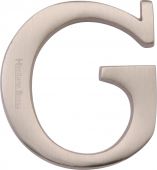 C1565 2 G-SN Heritage Brass Alphabet G Pin Fix 51mm (2") Satin Nickel Finish