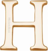 C1565 2 H-PB Heritage Brass Alphabet H Pin Fix 51mm (2") Polished Brass Finish