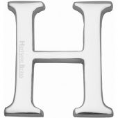 C1565 2 H-PC Heritage Brass Alphabet H Pin Fix 51mm (2") Polished Chrome Finish