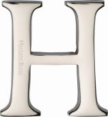 C1565 2 H-PNF Heritage Brass Alphabet H Pin Fix 51mm (2") Polished Nickel Finish