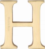 C1565 2 H-SB Heritage Brass Alphabet H Pin Fix 51mm (2") Satin Brass Finish