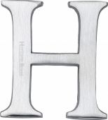 C1565 2 H-SC Heritage Brass Alphabet H Pin Fix 51mm (2") Satin Chrome Finish