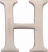 C1565 2 H-SN Heritage Brass Alphabet H Pin Fix 51mm (2") Satin Nickel Finish