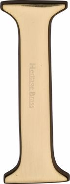 Click Here To Enlarge This Photo Of C1565 2 I-PB Heritage Brass Alphabet I Pin Fix 51mm (2") Polished Brass Finish
