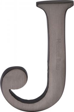 Click Here To Enlarge This Photo Of C1565 2 J-MB Heritage Brass Alphabet J Pin Fix 51mm (2") Matt Bronze Finish