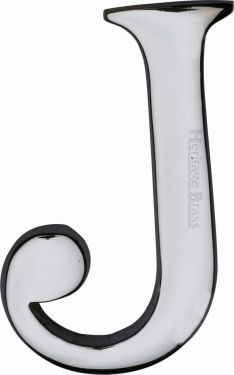 Click Here To Enlarge This Photo Of C1565 2 J-PC Heritage Brass Alphabet J Pin Fix 51mm (2") Polished Chrome Finish