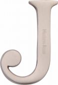 C1565 2 J-SN Heritage Brass Alphabet J Pin Fix 51mm (2") Satin Nickel Finish