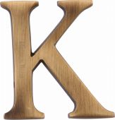 C1565 2 K-AT Heritage Brass Alphabet K Pin Fix 51mm (2") Antique Brass Finish