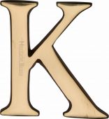 C1565 2 K-PB Heritage Brass Alphabet K Pin Fix 51mm (2") Polished Brass Finish