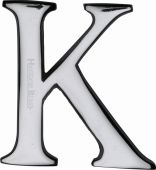 C1565 2 K-PC Heritage Brass Alphabet K Pin Fix 51mm (2") Polished Chrome Finish