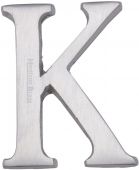 C1565 2 K-SC Heritage Brass Alphabet K Pin Fix 51mm (2") Satin Chrome Finish
