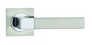 Fortessa - FDEARE-SNCP - Ares Lever on a Rose Satin Nickel/Polished Chrome Finish