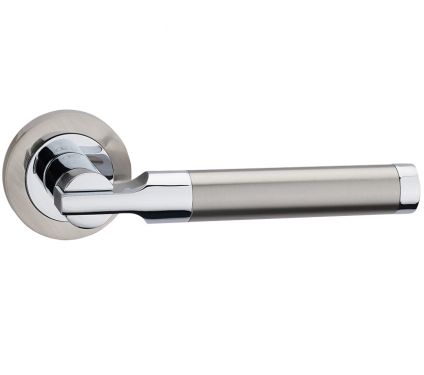 Click Here To Enlarge This Photo Of Fortessa - FDECAS-SNNP - Castille Lever on a Rose Satin Nickel/Polished Nickel Finish