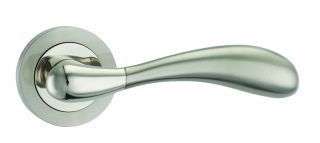 Fortessa - FDEMAY-SNNP - Maya Lever on a Rose Satin Nickel/Polished Nickel Finish
