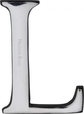 Click Here To Enlarge This Photo Of C1565 2 L-PC Heritage Brass Alphabet L Pin Fix 51mm (2") Polished Chrome Finish