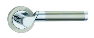 Fortessa - FCOOLY-SNCP - Olympia Lever on a Rose Satin Nickel/Polished Chrome Finish