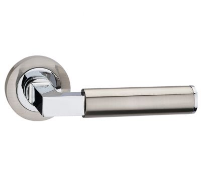 Click Here To Enlarge This Photo Of Fortessa - FDETOR-SNNP - Torres Lever on a Rose Satin Nickel/Polished Nickel Finish