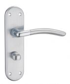 Fortessa - FBATHAMA-SPC - Amalfi Bathroom Lever on Backplate Satin/Polished Chrome Finish