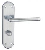 Fortessa - FBATHFOK-SPC - Foko Bathroom Lever on Backplate Satin/Polished Chrome Finish