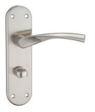 Click Here To Enlarge This Photo Of Fortessa - FBATHVER-SN - Verto Bathroom Lever on Backplate Satin Nickel Finish
