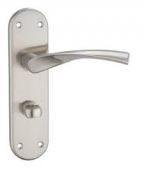 Fortessa - FBATHVER-SN - Verto Bathroom Lever on Backplate Satin Nickel Finish