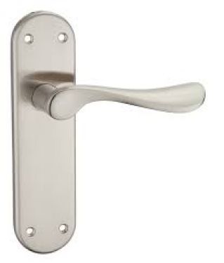 Click Here To Enlarge This Photo Of Fortessa - FLATWAV-SN - Wave Latch on Backplate Satin Nickel Finish