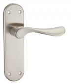 Fortessa - FLATWAV-SN - Wave Latch on Backplate Satin Nickel Finish