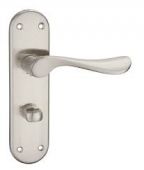 Fortessa - FBATHWAV-SN - Wave Bathroom Lever on Backplate Satin Nickel Finish
