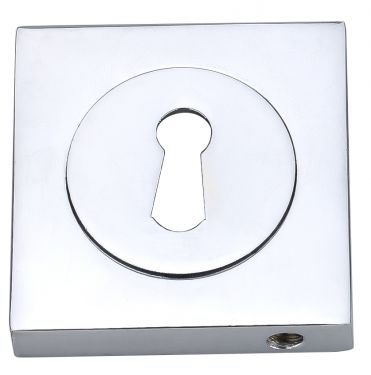 Click Here To Enlarge This Photo Of Fortessa - FSESC-PC - Square Keyhole Escutcheon Polished Chrome Finish