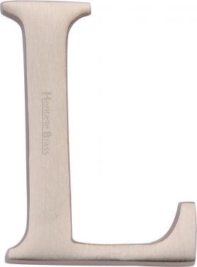 Click Here To Enlarge This Photo Of C1565 2 L-SN Heritage Brass Alphabet L Pin Fix 51mm (2") Satin Nickel Finish