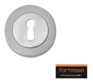 Fortessa - FESC-SNCP - Round Keyhole Escutcheon Satin Nickel/Polished Chrome Finish