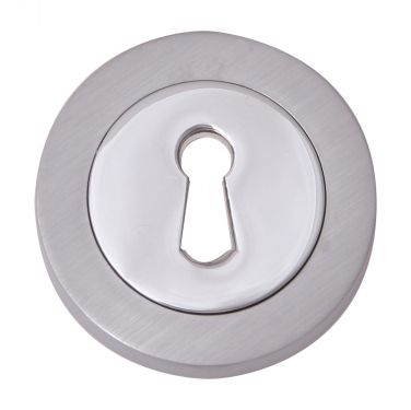 Click Here To Enlarge This Photo Of Fortessa - FESC-SC - Round Keyhole Escutcheon Satin Chrome Finish