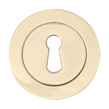Click Here To Enlarge This Photo Of Fortessa - FESC-PVD - Round Keyhole Escutcheon Polished Brass Finish