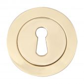 Fortessa - FESC-PVD - Round Keyhole Escutcheon Polished Brass Finish
