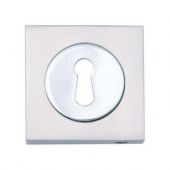 Fortessa - FSEESC-SPC - Square Euro-Profile Escutcheon Satin/Polished Chrome Finish