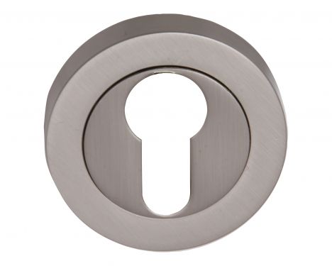 Click Here To Enlarge This Photo Of Fortessa - FEESC-SN - Round Euro-Profile Escutcheon Satin Nickel Finish