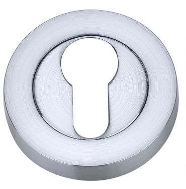 Click Here To Enlarge This Photo Of Fortessa - FEESC-SC - Round Euro-Profile Escutcheon Satin Chrome Finish
