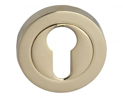 Click Here To Enlarge This Photo Of Fortessa - FEESC-PVD - Round Euro-Profile Escutcheon Polished Brass Finish
