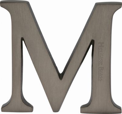 Click Here To Enlarge This Photo Of C1565 2 M-MB Heritage Brass Alphabet M Pin Fix 51mm (2") Matt Bronze Finish