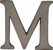 C1565 2 M-MB Heritage Brass Alphabet M Pin Fix 51mm (2") Matt Bronze Finish