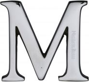 C1565 2 M-PC Heritage Brass Alphabet M Pin Fix 51mm (2") Polished Chrome Finish