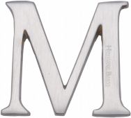 C1565 2 M-SC Heritage Brass Alphabet M Pin Fix 51mm (2") Satin Chrome Finish