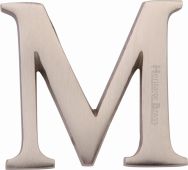 C1565 2 M-SN Heritage Brass Alphabet M Pin Fix 51mm (2") Satin Nickel Finish
