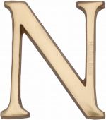 C1565 2 N-PB Heritage Brass Alphabet N Pin Fix 51mm (2") Polished Brass Finish